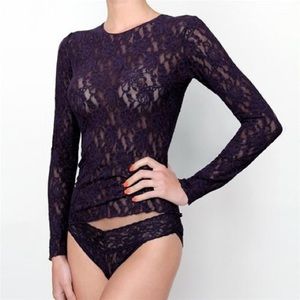 Hanky Panky | Long sleeve Lace Top SZ Small NWOT